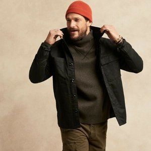 Banana Republic Water-Resistant Shirt Jacket, BLACK  XL